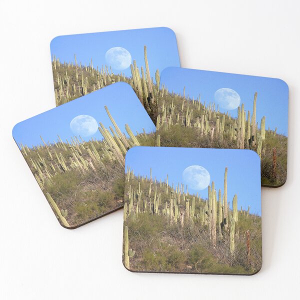 Item preview, Moon Rise Saguaro Cacti designed and sold by simonjayphotos.
