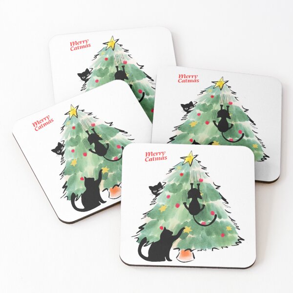 Item preview, Merry Catmas Cats And Christmas Tree. designed and sold by Dinasshop.