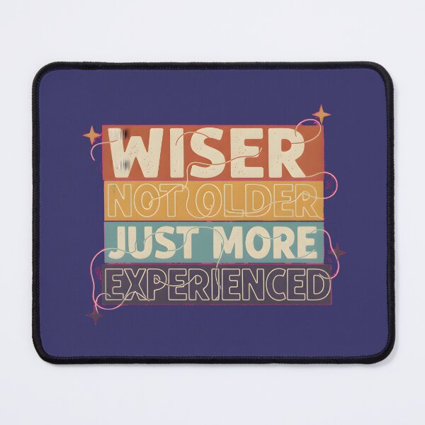 Item preview, Wiser Not Older Just More Experienced Retro Vintage Typography designed and sold by AbcDigs Studio.