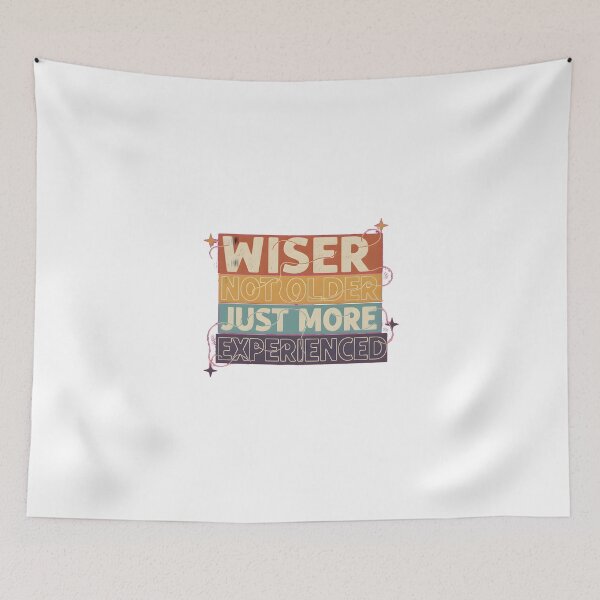 Item preview, Wiser Not Older Just More Experienced Retro Vintage Typography designed and sold by AbcDigs Studio.