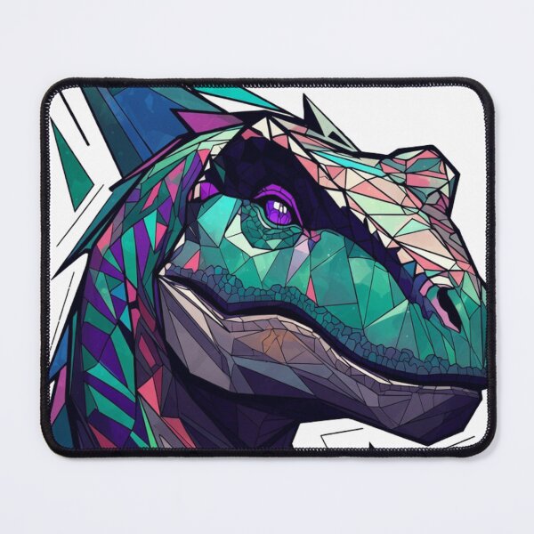 Item preview, Geometric Neon Polygonal Velociraptor designed and sold by JonelleTshirts.