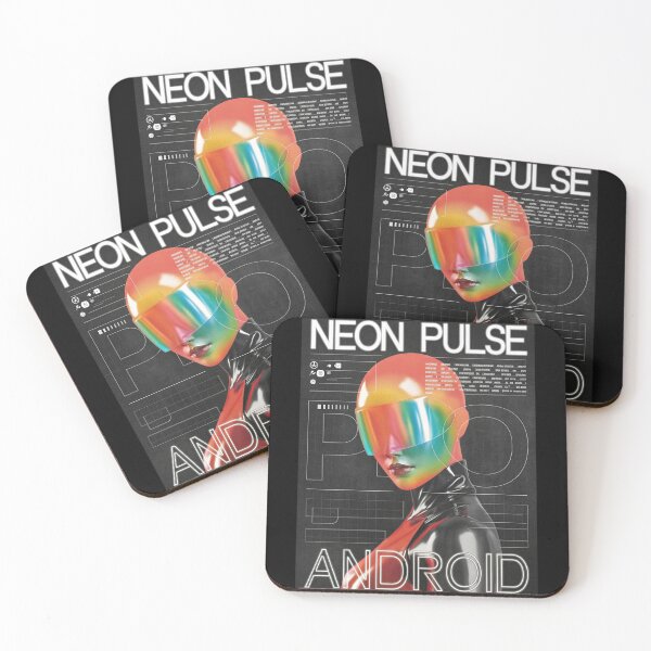 Item preview, Neon Pulse Android: Female Cyber Figure designed and sold by Raw-Ink.