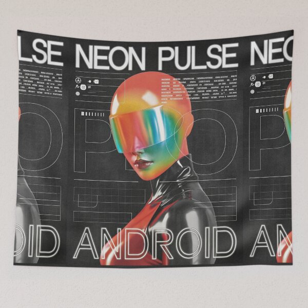 Item preview, Neon Pulse Android: Female Cyber Figure designed and sold by Raw-Ink.