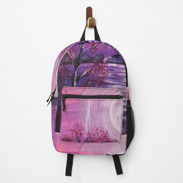 Item preview, Pink and Purple Moonlit Lake designed and sold by Anna Lachman Designs.