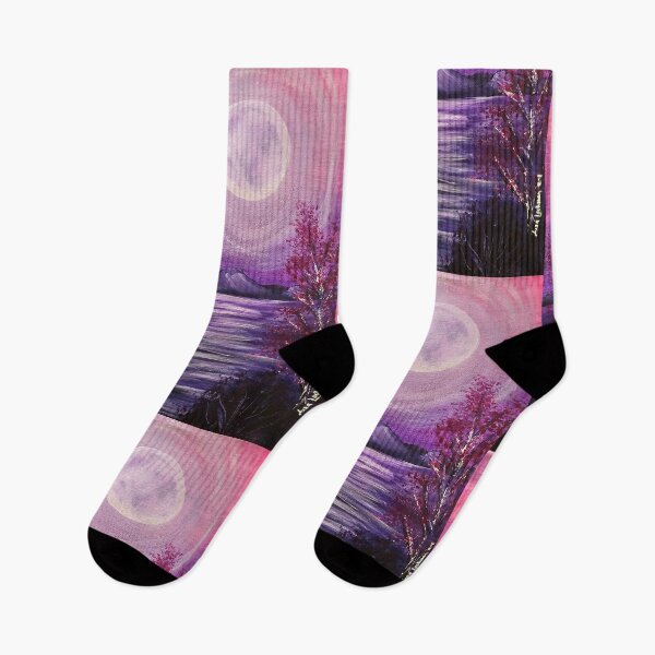 Item preview, Pink and Purple Moonlit Lake designed and sold by Anna Lachman Designs.