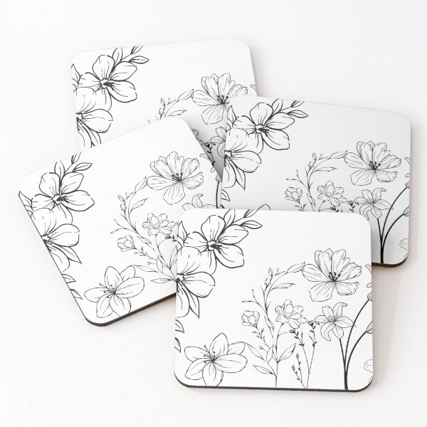 Item preview, Botanical Line Art Bloom designed and sold by NovaThreadsStore.