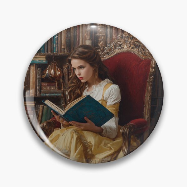 Item preview, Enchanted Reader Belle in the Golden Gown designed and sold by Jaspersdigitalart.