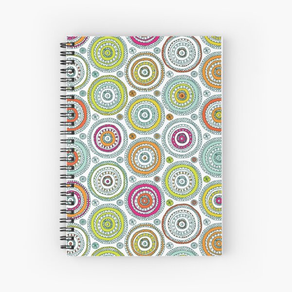 Circles Pen Pattern Spiral Notebook