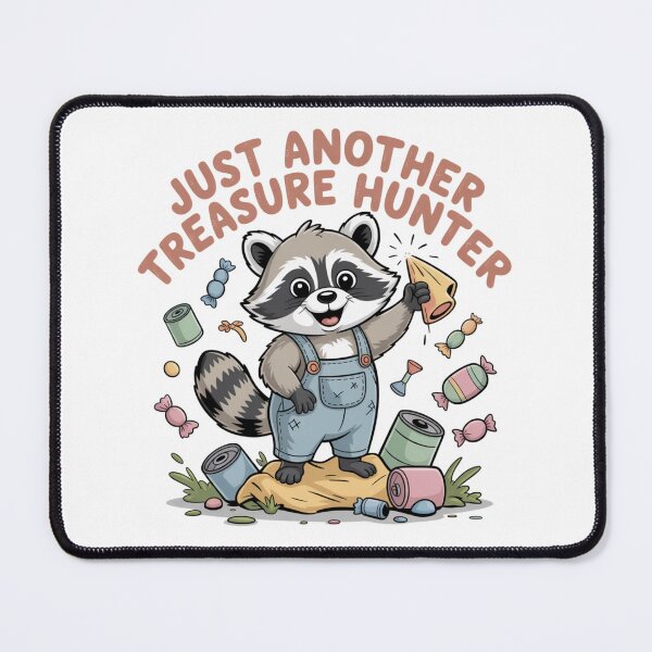 Item preview, Just Another Treasure Hunter - Cute Whimsical Raccoon Trash Panda designed and sold by Tiny Globe .