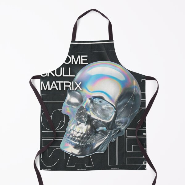 Item preview, Chrome Skull Matrix: Liquid Metal Distortion designed and sold by Raw-Ink.