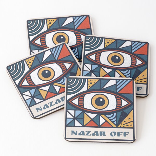 Item preview, Abstract Nazar Protection - Colorful Cubist Eye Sticker -Energetic and Mystical Design designed and sold by asliberry.