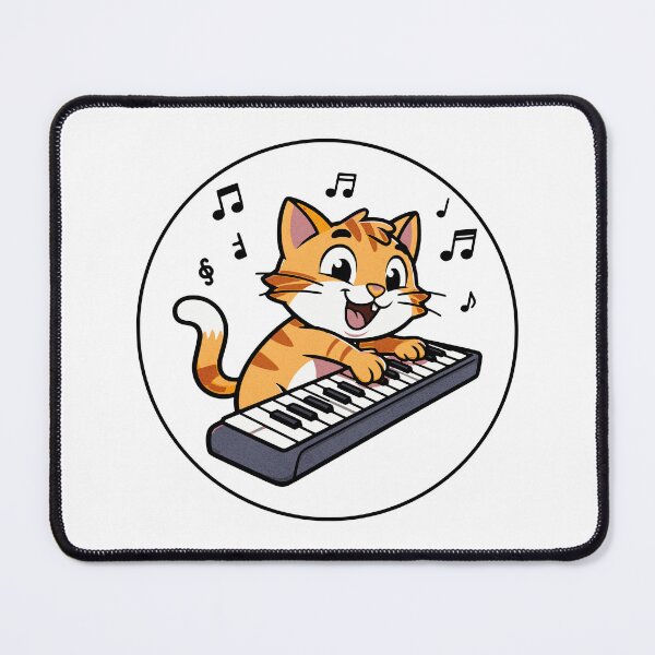 Item preview, Musical Cats – Piano Cat | Cute Cartoon Keyboard Kitty designed and sold by Miller Made Studios.
