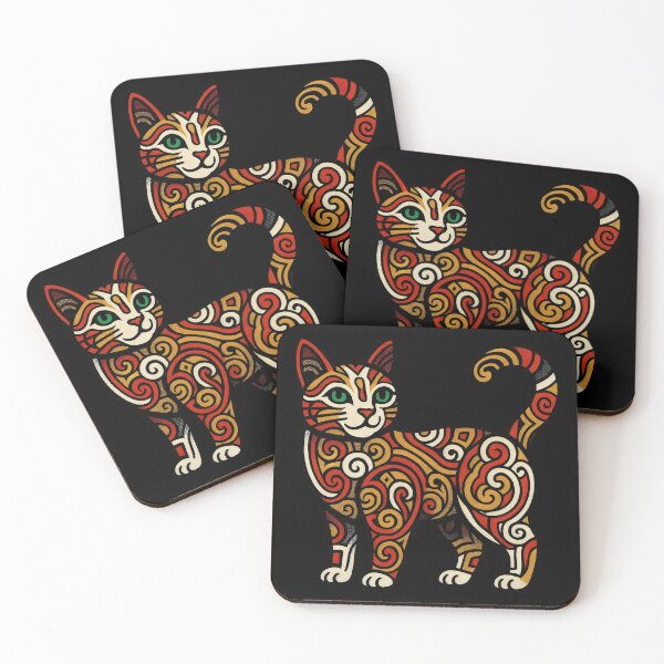 Item preview, Ornamental Cat Art – Decorative Feline Design designed and sold by Studio23:45.