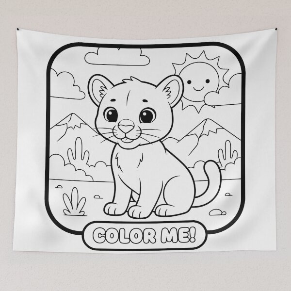 Item preview, Baby Lion COLOR ME designed and sold by HaarlemPinupParadise.