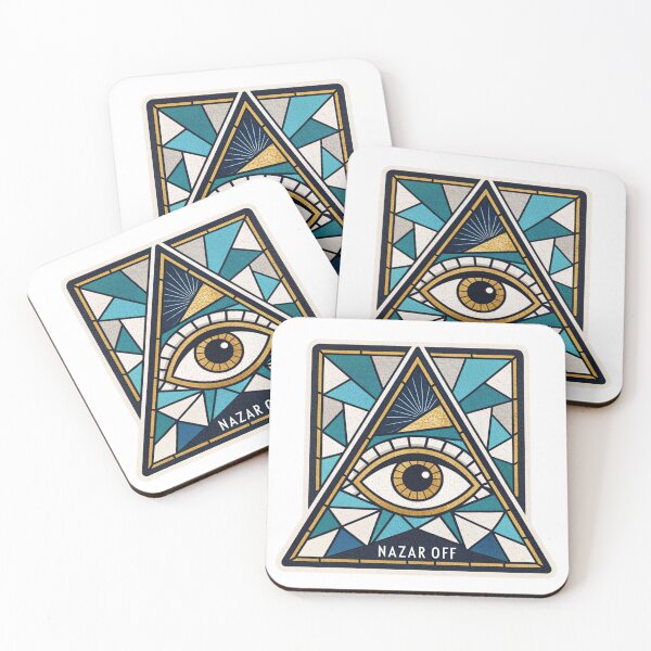 Item preview, Abstract Nazar Protection - Colorful Cubist Eye Sticker -Energetic and Mystical Design designed and sold by asliberry.