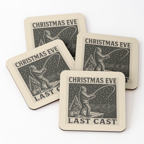 Item preview, Christmas Eve Last Cast Vintage Fishing designed and sold by EimSol.