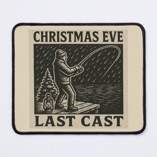 Item preview, Christmas Eve Last Cast Vintage Fishing designed and sold by EimSol.
