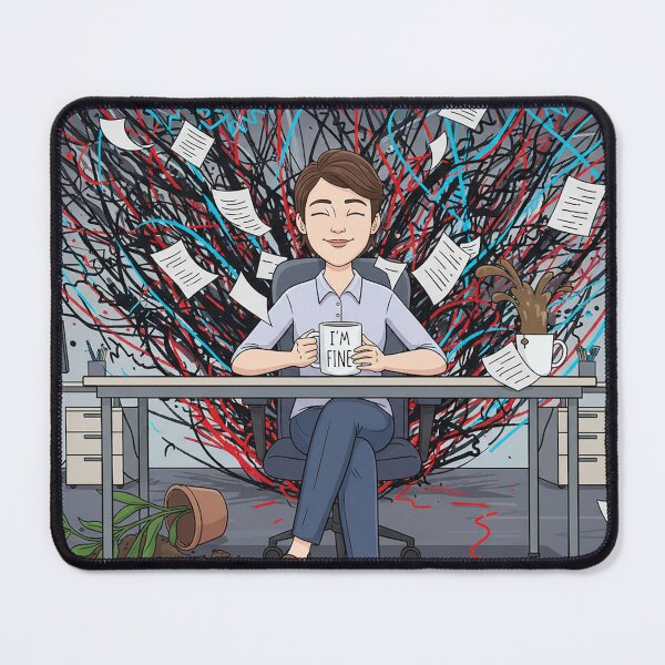 Item preview, I'm Fine: Office Chaos Edition designed and sold by Skullet-Designs.