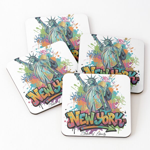Item preview, New York - Statue of Liberty - Vibrant Graffiti City Design designed and sold by Earth Celebration Designs.