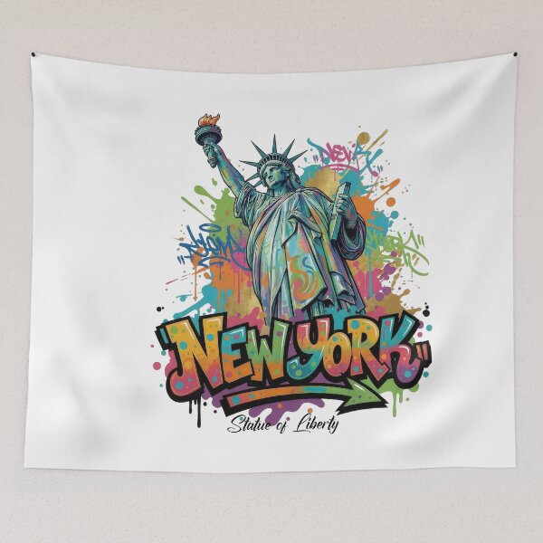 Item preview, New York - Statue of Liberty - Vibrant Graffiti City Design designed and sold by Earth Celebration Designs.