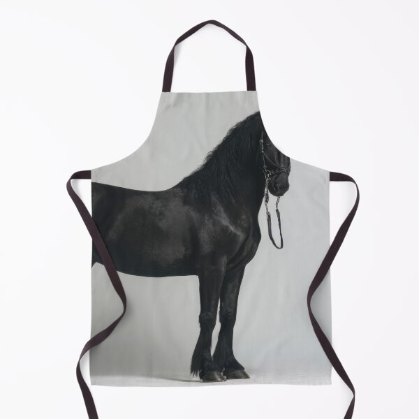 Item preview, Black horse stands in studio light designed and sold by anytka.