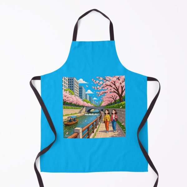 Item preview, Cheonggyecheon Winter Lights – 3D Comic Snowy Night Scene, designed and sold by PaintMeWorld.