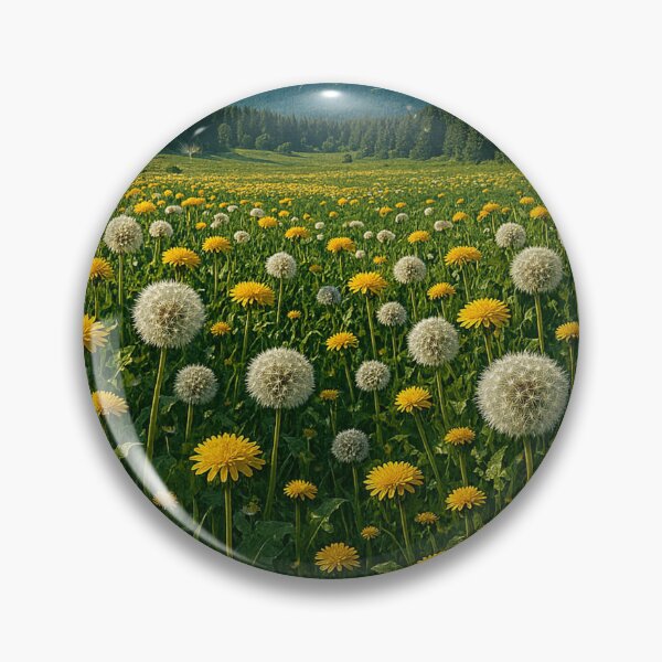 Item preview, Hyper-Realistic Dandelion Field With Majestic Mountain Peaks designed and sold by Eric’s Creative Corner.