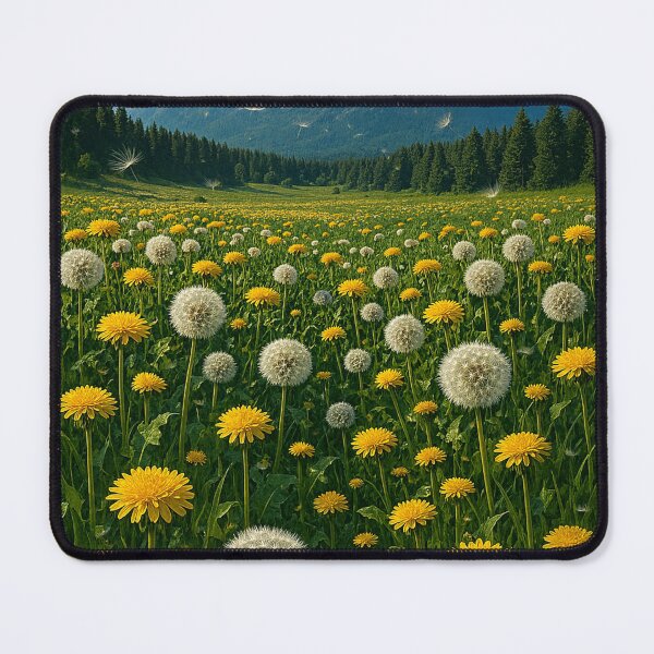 Item preview, Hyper-Realistic Dandelion Field With Majestic Mountain Peaks designed and sold by Eric’s Creative Corner.