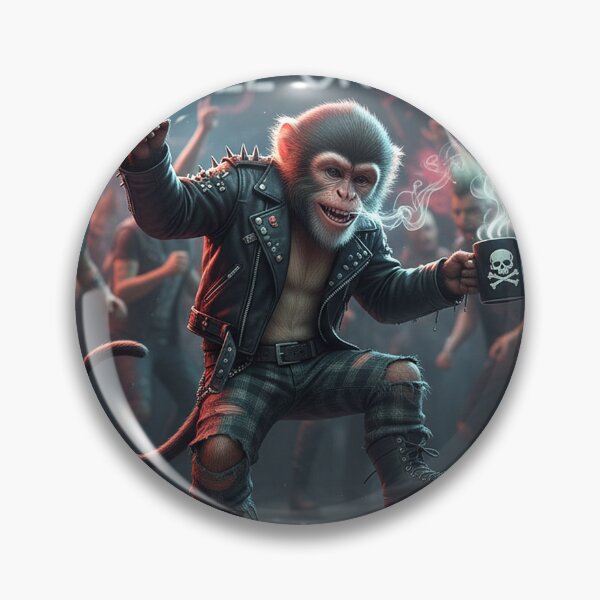 Item preview, Caffeinated Punk Monkey Rebellion designed and sold by Skullet-Designs.