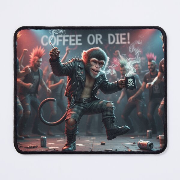Item preview, Caffeinated Punk Monkey Rebellion designed and sold by Skullet-Designs.