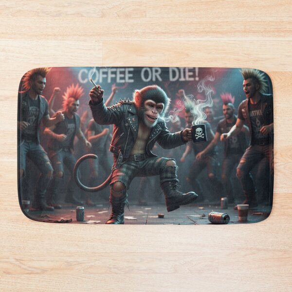 Item preview, Caffeinated Punk Monkey Rebellion designed and sold by Skullet-Designs.