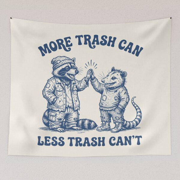 Item preview, More Trash Can Funny Raccoon Possum Retro designed and sold by Y-Vibes.