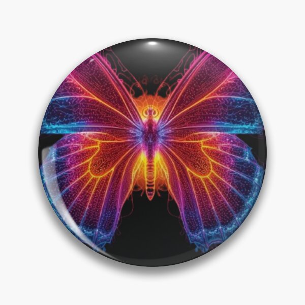 Item preview, Neon Butterfly – Fractal Wing Glow designed and sold by mari0n980.
