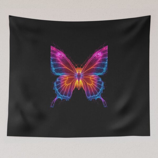 Item preview, Neon Butterfly – Fractal Wing Glow designed and sold by mari0n980.
