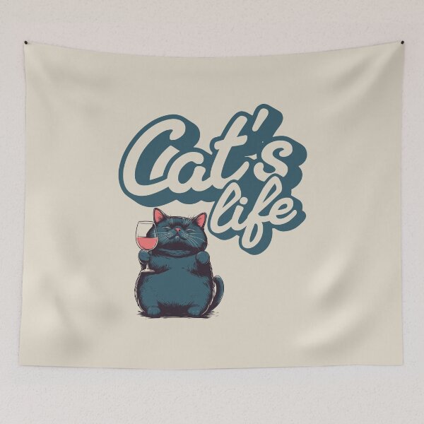 Item preview, Cat with Wine Glass Vintage Ukiyo Design designed and sold by OrenjiArtShop.
