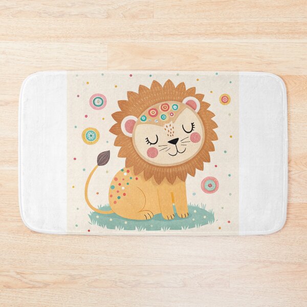 Item preview, Whimsical Patterned Lion Print | Colorful Kids & Playroom Wall Art  designed and sold by asliberry.