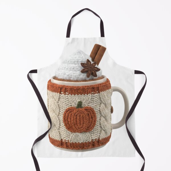 Item preview, Autumn Pumpkin Spice Latte Mug - Cozy Knitted Coffee Sleeve designed and sold by TANKLI.