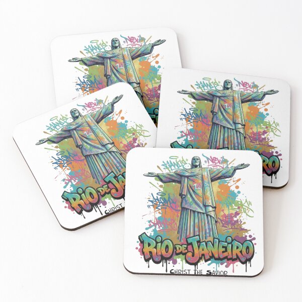 Item preview, Christ the Redeemer - Guardian over Rio – Rio de Janeiro, Brazil - Vibrant Graffiti Design designed and sold by Earth Celebration Designs.