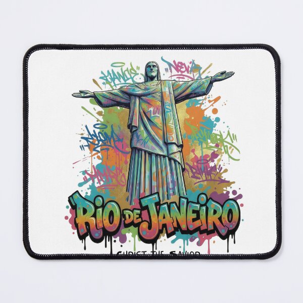 Item preview, Christ the Redeemer - Guardian over Rio – Rio de Janeiro, Brazil - Vibrant Graffiti Design designed and sold by Earth Celebration Designs.