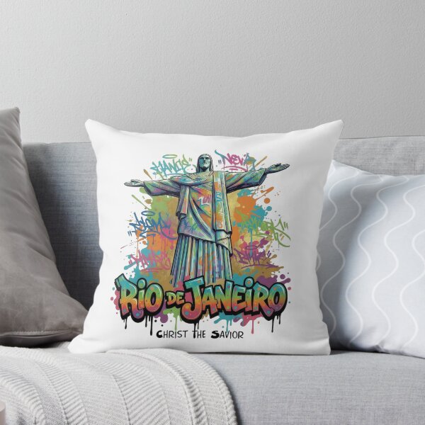 Item preview, Christ the Redeemer - Guardian over Rio – Rio de Janeiro, Brazil - Vibrant Graffiti Design designed and sold by Earth Celebration Designs.