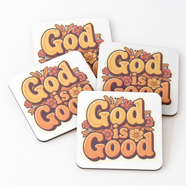 Item preview, God Is Good – Warm Aesthetic Retro Faith Sticker designed and sold by Illustrated Faith.