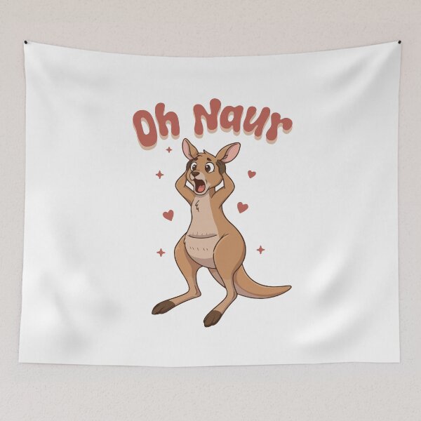 Item preview, oh naur - christmas kangaroo - aur naur - kangaroo australia, aussie meme designed and sold by Prtina.