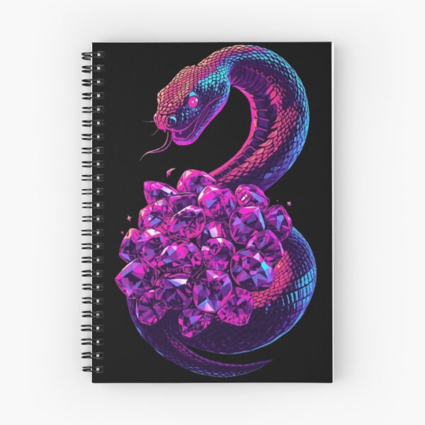 Item preview, Neon Snake & Gems – Electric Coil designed and sold by mari0n980.