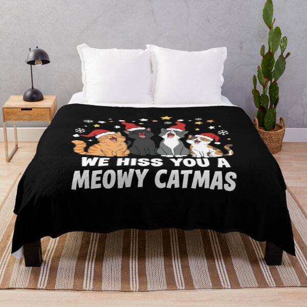 Item preview, We Hiss You A Meowy Catmas, funny cat lover Christmas gift, festive holiday kitty humor graphic tee designed and sold by saloui.