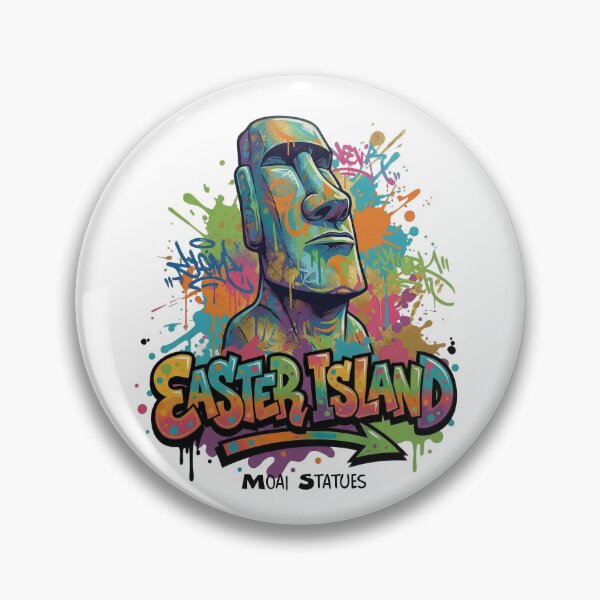 Item preview, Moai – Guardians of Easter Island - Vibrant Graffiti Design designed and sold by Earth Celebration Designs.