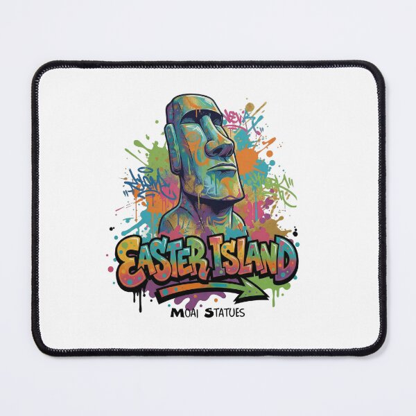 Item preview, Moai – Guardians of Easter Island - Vibrant Graffiti Design designed and sold by Earth Celebration Designs.