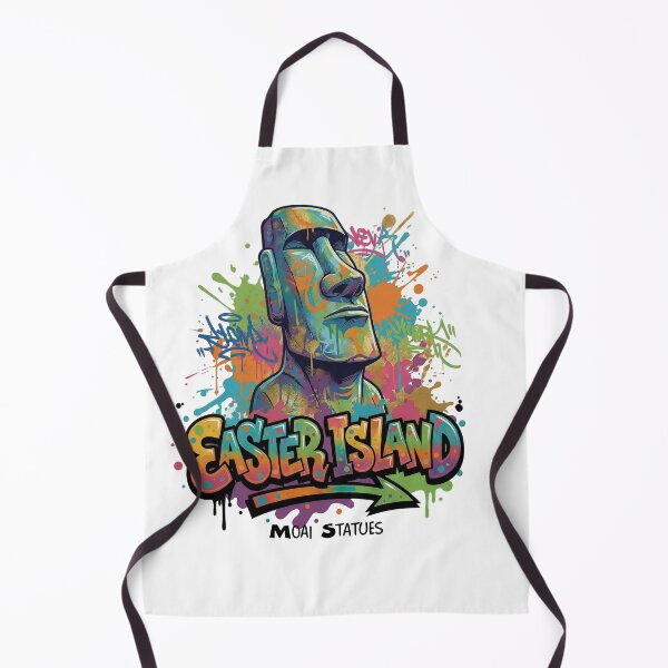 Item preview, Moai – Guardians of Easter Island - Vibrant Graffiti Design designed and sold by Earth Celebration Designs.