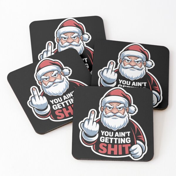 Item preview, Grumpy Santa Middle Finger – Funny Christmas Naughty List Warning designed and sold by DesignsDominus.