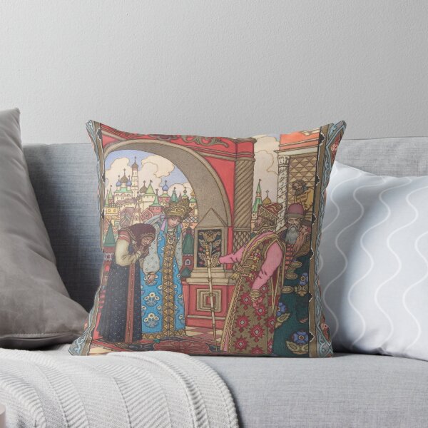Item preview, Vasalisa the Beautiful -Vassalisa and Grandmother before the Tsar - Boris Zvorykin designed and sold by forgottenbeauty.