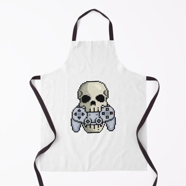 Item preview, Gamer skull, pixel art illustration designed and sold by Judith RS.
